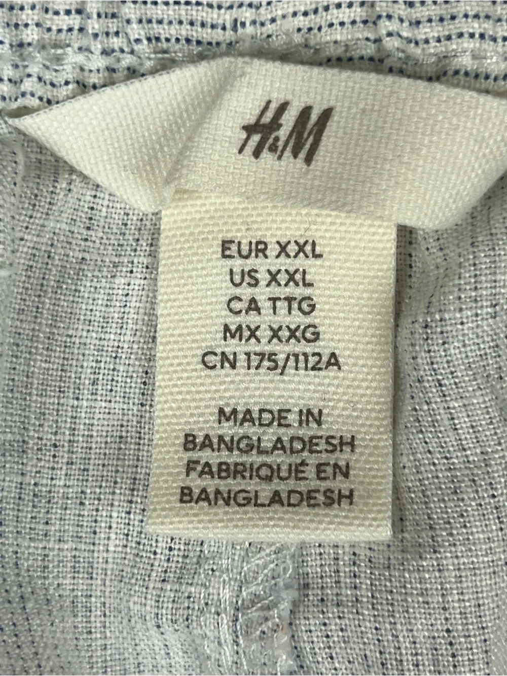 H&M Linen Pinstripe Pants Coastal Resort Vacation Quiet Luxury Mediterranean XXL